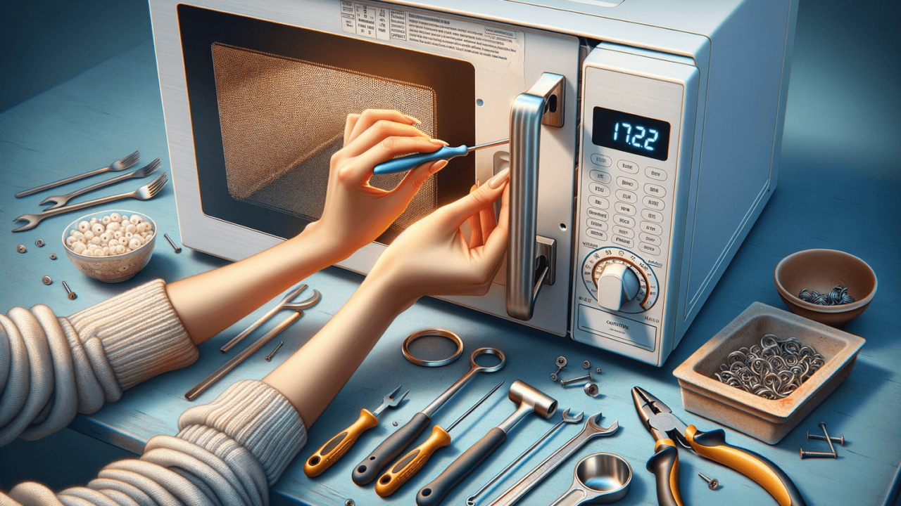 How to Replace a Microwave Door Handle? Settings King