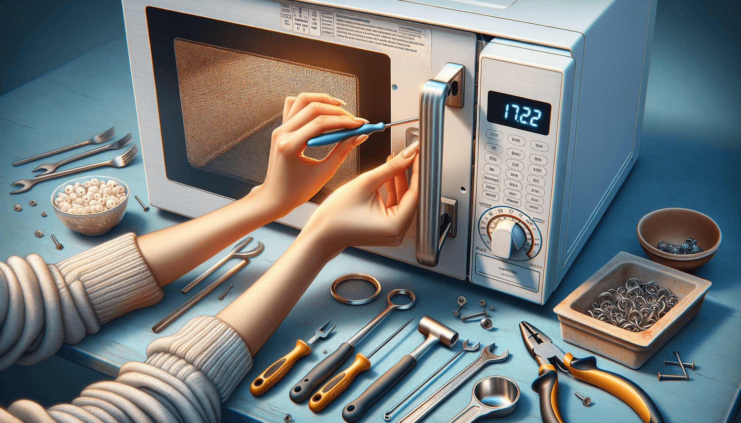 How to Replace a Microwave Door Handle? Settings King